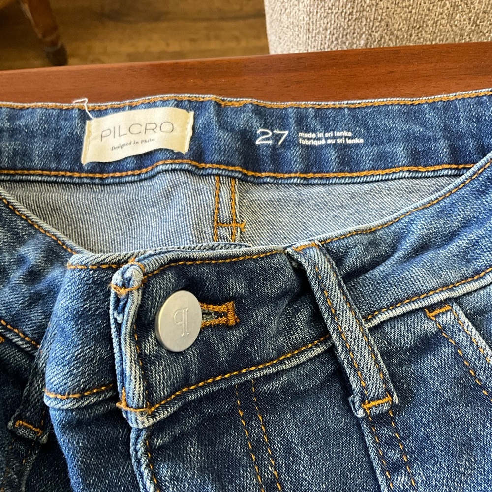 Pilcro Wide-Leg High-Rise Jeans in Blue - Picture 3 of 8